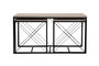 Hanah Home Juego de Mesas de Café Defne - Negro, Travertine